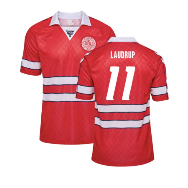 1988 Denmark Home Retro Shirt (Laudrup 11)