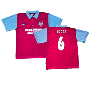 1995-1996 West Ham Centenary Pony Home Shirt (MOORE 6)