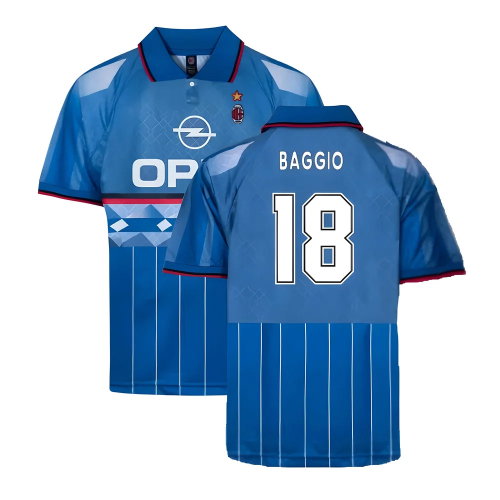 1996 AC Milan Fourth Retro Football Shirt (Baggio 18)