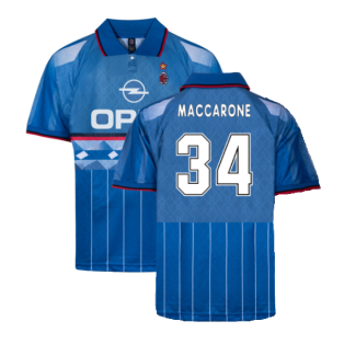 1996 AC Milan Fourth Retro Football Shirt (Maccarone 34)