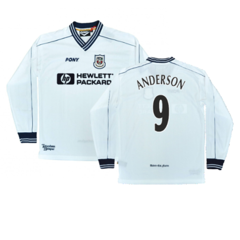 1997-1999 Tottenham Home LS Pony Retro Shirt (Anderson 9)