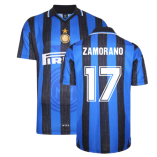 1998 Inter Milan Score Draw Home Shirt (Zamorano 17)