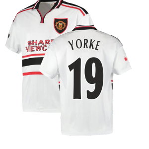 1999 Manchester United Away Football Shirt (YORKE 19)