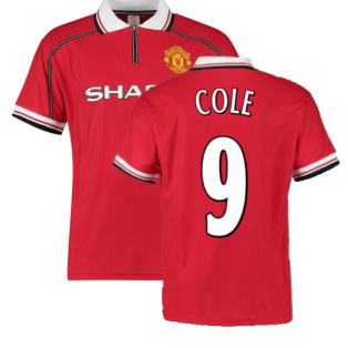 1999 Manchester United Home Football Shirt (COLE 9)