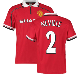 1999 Manchester United Home Football Shirt (NEVILLE 2)