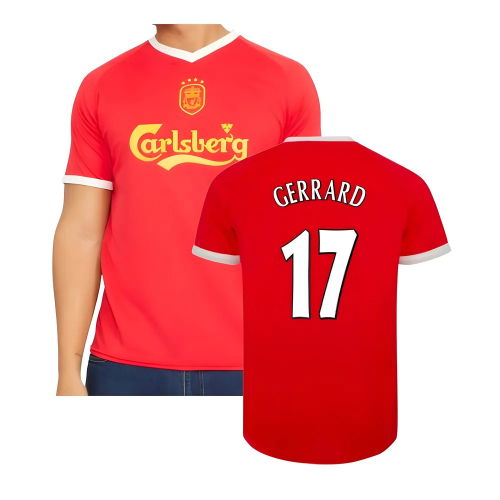 2001-2003 Liverpool Retro Euro Home Shirt (GERRARD 17)