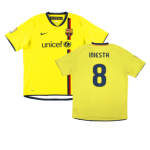 2008-2009 Barcelona Away Shirt (Kids) (Iniesta 8)