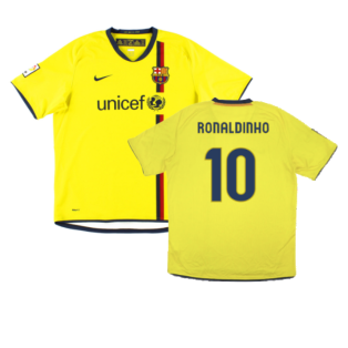 2008-2009 Barcelona Away Shirt (Kids) (RONALDINHO 10)
