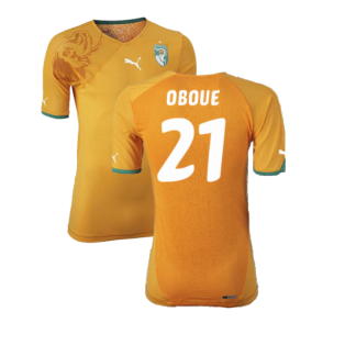 2010-2011 Ivory Coast Authentic Home Shirt (OBOUE 21)