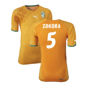 2010-2011 Ivory Coast Authentic Home Shirt (ZOKORA 5)