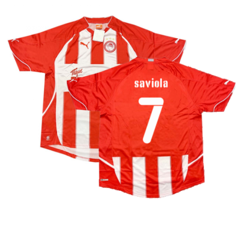 2010-2011 Olympiakos Home Shirt (Saviola 7)