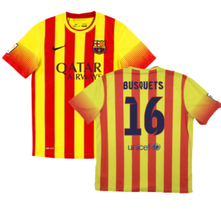 2013-2014 Barcelona Away Shirt (BUSQUETS 16)