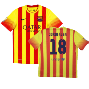 2013-2014 Barcelona Away Shirt (JORDI ALBA 18)