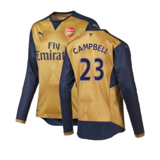 2015-2016 Arsenal Away Long Sleeve Shirt (CAMPBELL 23)