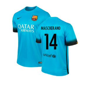 2015-2016 Barcelona Third Shirt (Mascherano 14)