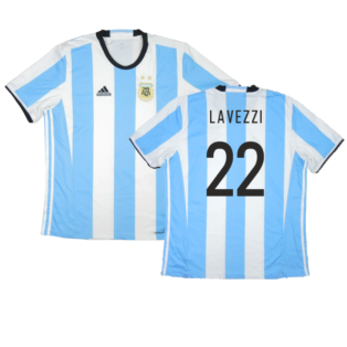 2016-2017 Argentina Home Shirt (Lavezzi 22)