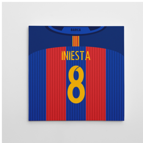 2016-2017 Barcelona Canvas Print (Iniesta 8)  2016-2017 Barcelona Canvas Print (Iniesta 8)