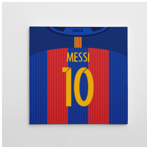 2016-2017 Barcelona Canvas Print (Messi 10)