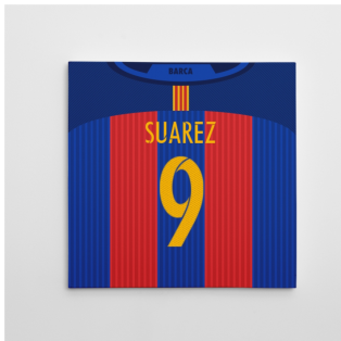2016-2017 Barcelona Canvas Print (Suarez 9)