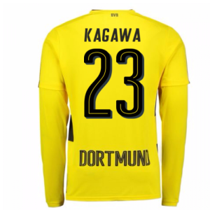 2017-18 Borussia Dortmund Long Sleeve Home Shirt (Kagawa 23)
