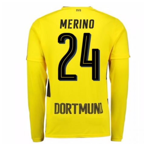 2017-18 Borussia Dortmund Long Sleeve Home Shirt (Merino 24)