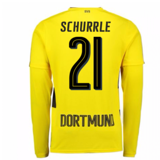 2017-18 Borussia Dortmund Long Sleeve Home Shirt (Schurrle 21)