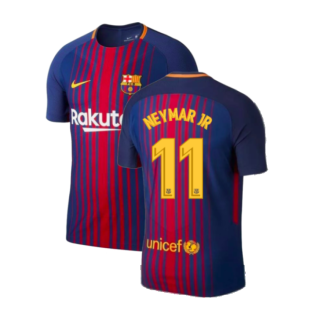 2017-2018 Barcelona Home Match Vapor Shirt (Neymar JR 11)