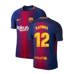 2017-2018 Barcelona Home Match Vapor Shirt (Rafinha 12)