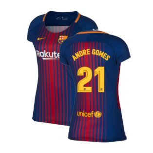 2017-2018 Barcelona Home Shirt (Womens) (Andre Gomes 21)