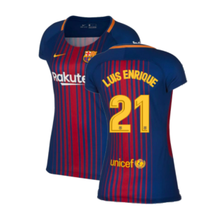 2017-2018 Barcelona Home Shirt (Womens) (Luis Enrique 21)