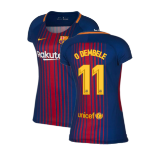 2017-2018 Barcelona Home Shirt (Womens) (O Dembele 11)