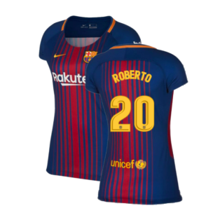2017-2018 Barcelona Home Shirt (Womens) (Roberto 20)