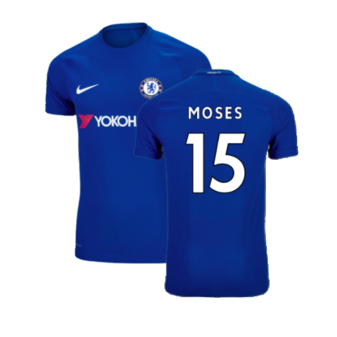 2017-2018 Chelsea Home Shirt (Moses 15)