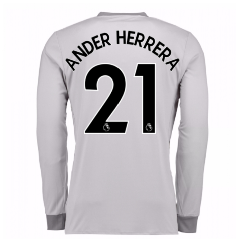 2017-2018 Man United Long Sleeve Third Shirt (Ander Herrera 21)