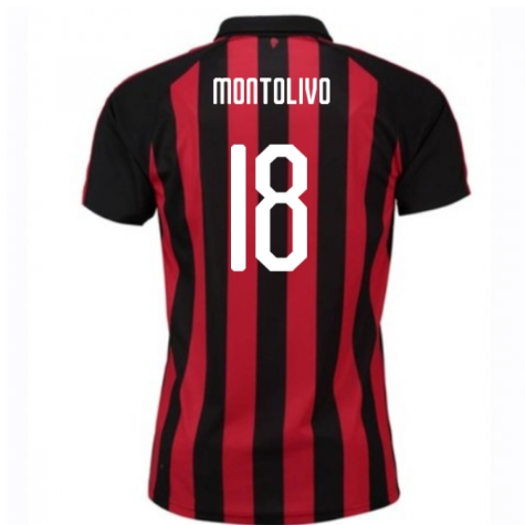 2018-2019 AC Milan Puma Home Football Shirt (Montolivo 18)