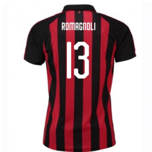 2018-2019 AC Milan Puma Home Football Shirt (Romagnoli 13)