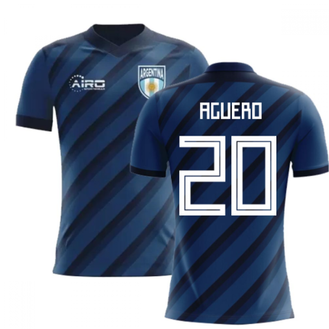 2023-2024 Argentina Away Concept Football Shirt (Aguero 20)