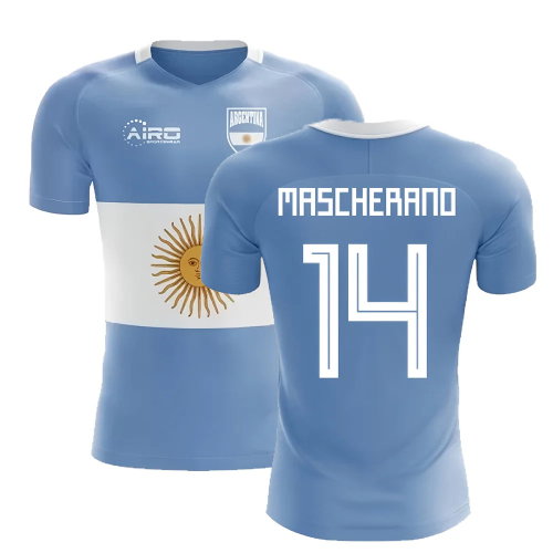 2025-2026 Argentina Flag Concept Football Shirt (Mascherano 14)