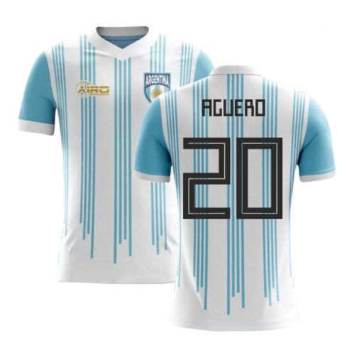 2023-2024 Argentina Home Concept Football Shirt (Aguero 20)