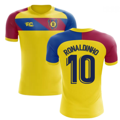 2018-2019 Barcelona Fans Culture Away Concept Shirt (Ronaldinho 10) - Kids