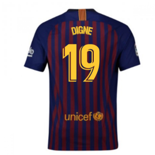 2018-2019 Barcelona Home Nike Football Shirt (Digne 19)