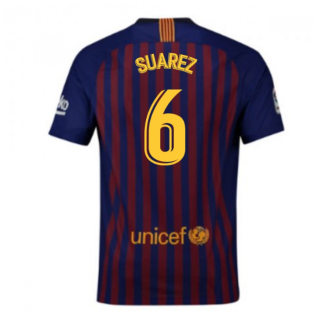 2018-2019 Barcelona Home Nike Football Shirt (Suarez 6)