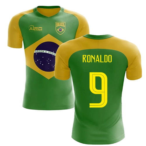 2025-2026 Brazil Flag Concept Football Shirt (Ronaldo 9)