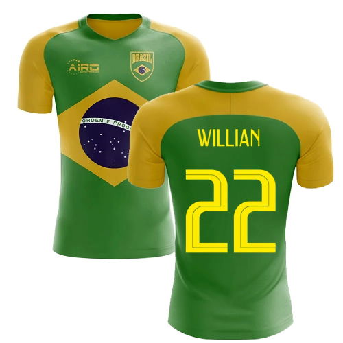 2025-2026 Brazil Flag Concept Football Shirt (Willian 22)