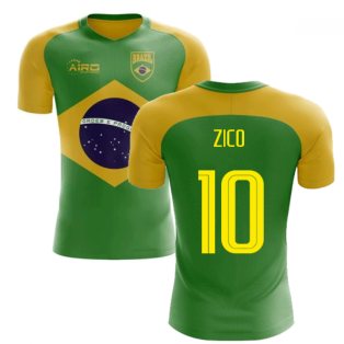 2020-2021 Brazil Flag Concept Football Shirt (Zico 10)