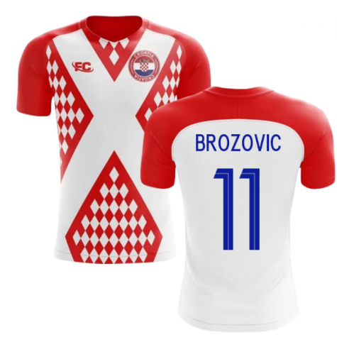 2018-2019 Croatia Fans Culture Home Concept Shirt (Brozovic 11) - Womens