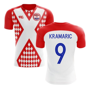 2018-2019 Croatia Fans Culture Home Concept Shirt (Kramaric 9) - Kids (Long Sleeve)