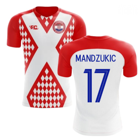 2018-2019 Croatia Fans Culture Home Concept Shirt (Mandzukic 17) - Little Boys