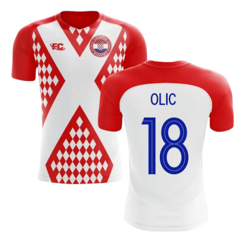 2018-2019 Croatia Fans Culture Home Concept Shirt (Olic 18) - Kids