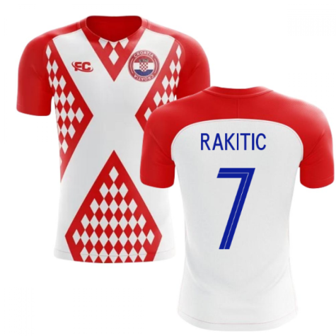 2018-2019 Croatia Fans Culture Home Concept Shirt (Rakitic 7) - Kids (Long Sleeve)
